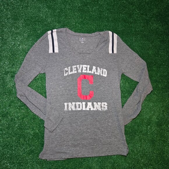 MLB Cleveland Indians Guardians long sleeved distressed tee - Picture 1 of 6